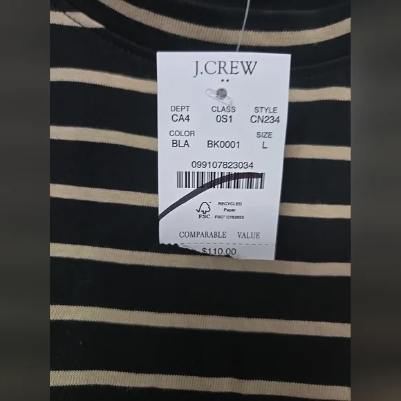 J. Crew Factory Button Shoulder Tie Waist Mixy Dress Size Large nwt - Picture 5 of 7